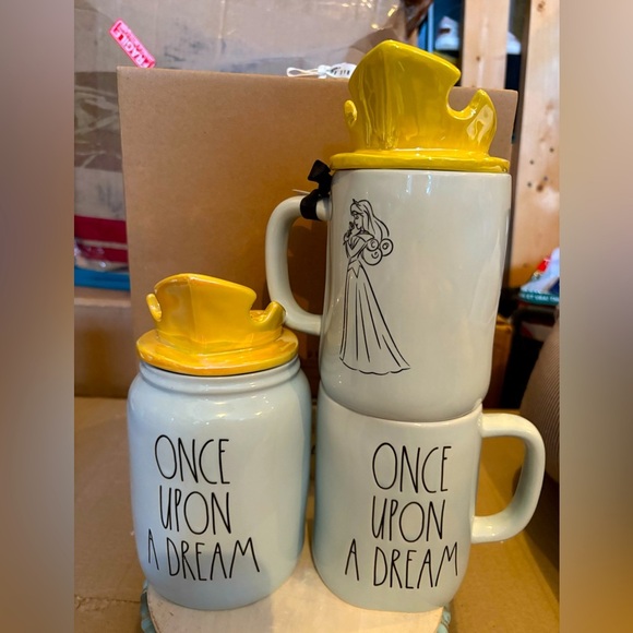 Rae Dunn Disney Princess Once Upon A Dream Canister and Topper Mug - Picture 1 of 1